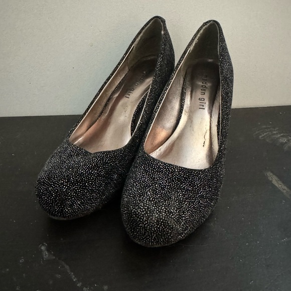 Sarah Madden sparkly black heels - Picture 1 of 3